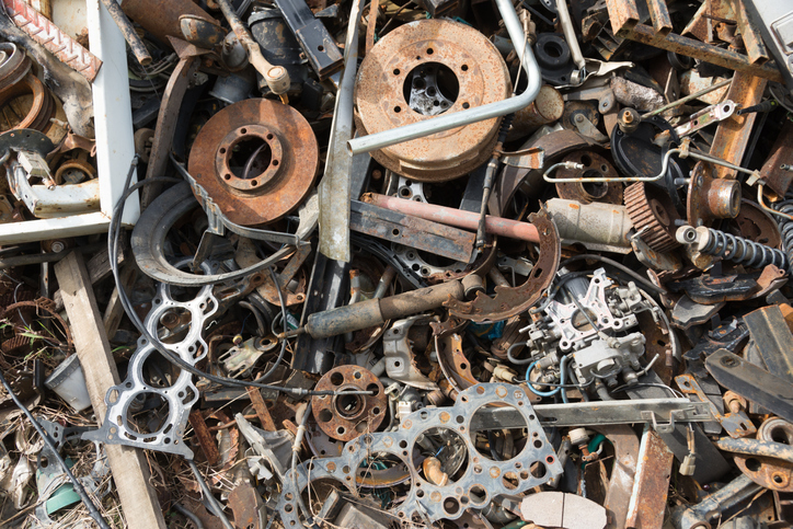 A pile of different metal objects.