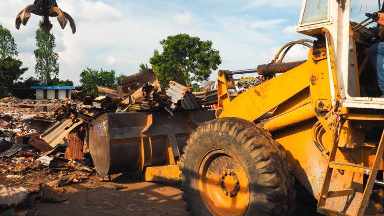 Metal being recycled