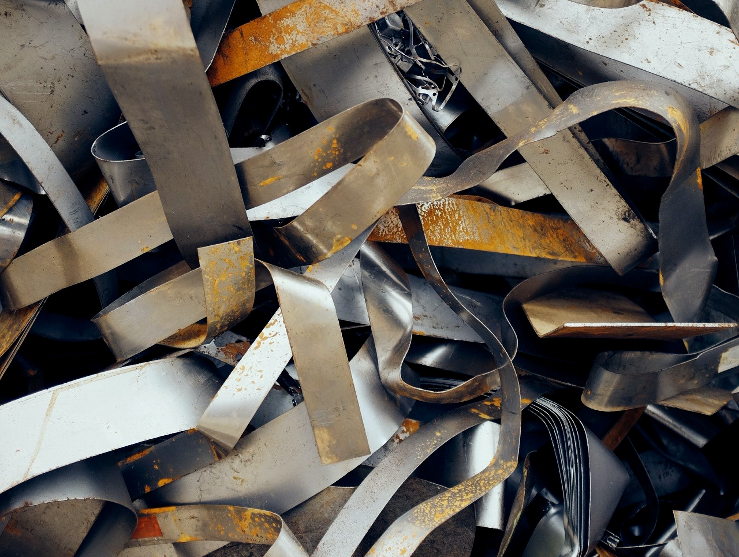 A pile of metal objects.